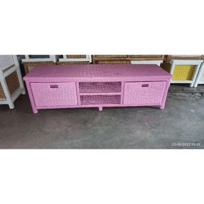 lemari dvd rotan sintetis 2 laci