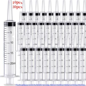 30Pcs Liquid Measuring Plastic Syringe for Resin Crafts Science Lab Pet Feeding Oil or Glue 20ml