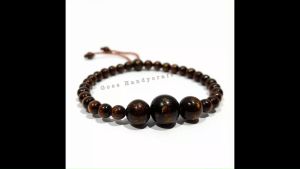 GELANG KAYU AKAR BAHAR /TALI ARUS WARNA Serat Emas TERBAIK gh