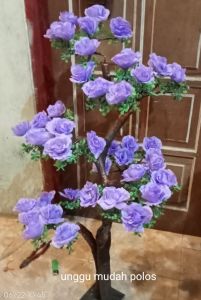 mawar seribu bunga artificial 8 cabang tanpa pot