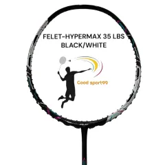 RAKET BADMINTON FELET HYPERMAX BLACK/WHITE 35 LBS ORIGINAL