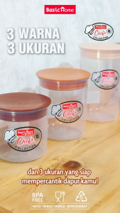 • BISA COD • (HARGA SATUAN) BASIC HOME by LionStar Essens Pot Wadah Bumbu Serbaguna Aesthetic / Tempat Kopi / Toples Gula / Seasoning Storage Praktis BPA FREE
