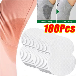 100Pcs Underarm Sweat Pads / Comfortable Unflavored Underarm Perspiration Stickers / Disposable Non-woven Deodorant Patch for Men and Women