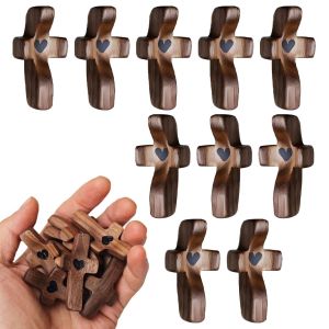 My Heart | Encouragement Gift Wooden Crosses Across My Heart Pocket Crosses Gift Fingertip Stress Relief Gifts Gifts For Str