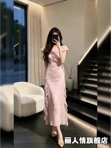 LIRENQING | Elegant and Slim Design Vacation Style Dress