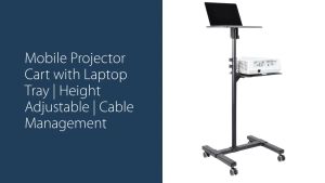 PS-01 Projector and Laptop Cart with Adjustable Bracket