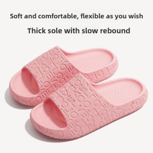 MONLEYTA | EVA Thick Bottom Slippers For Men And Women Indoor Bathroom Anti-Slip Summer Home Comfortable Slip-On Shoes Couple Slippers