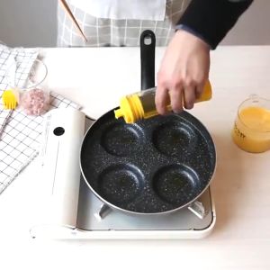Teflon Sekat 4 Anti Lengket Telur Ceplok Pan Pancake 4 Lubang Cetakan Penggorengan
