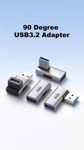 Hagibis | Hagibis USB 3.2 Adapter 90 Degree Right Angle USB A Male to Female Connector OTG Adapter Cable Extender for Laptops Charger PC