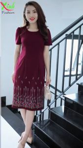 Đầm Suông A Thêu Hoa 3D Sang Trọng Che Bụng Gọn Eo DL700DL703DL874