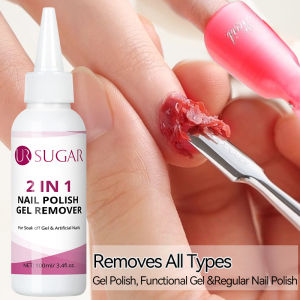 UR SUGAR 2 IN 1 Nail Polish Gel Remover 100ml Fast Clean Remover Nail Gel Polish Gentle Formul For Gel Polish No Need Lamp Cured