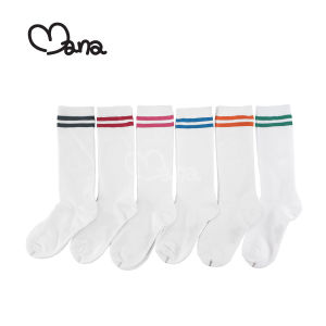 ถุงเท้ากีฬาเด็ก ถุงเท้าแฟชั่นยาวใต้เข่า 2 Striped