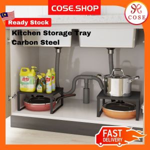 COSE Kitchen Cabinet Shelf Organizers Stackable Seasoning Jar Storage Rack - Table Desktop Storage Rack Table Organizer