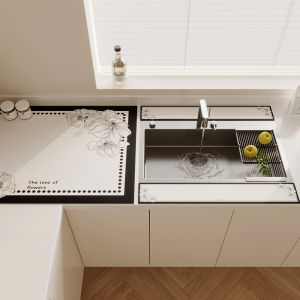 DMF | Kitchen Drain Pad Absorbent Long Narrow Edge Bath Cup Pad