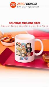 Souvenir Mug One Piece Custom Gelas Kartun - Mug Anime