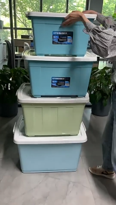 Fuho Transparent Storage Box With Wheel | Plastic Container | Stackable Box | Storage Box (HL0005)
