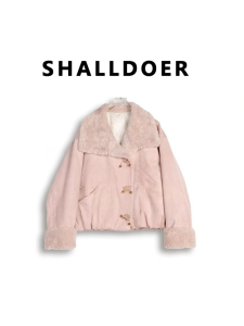 Shalldoer | Wealthy Lamb Fur Patched Parka Coat Women Winter