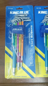 Bộ lục giác KingBlue KL7-09 (đầu bi) và KL9-09 (đầu bông) Thép S2 cao cấp có độ bền cao