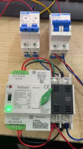 Combo Chuyển nguồn ATS 2P 100A + công tắc hẹn giờ timer tháng đảo 15 ngày / lần