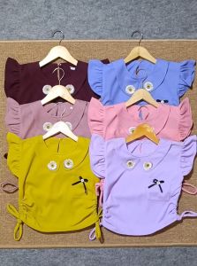 Setelan Baju Celana Pendek Vania Terbaru Bahan Knit Mexico Viral Usia 1 sampai 7 Tahun