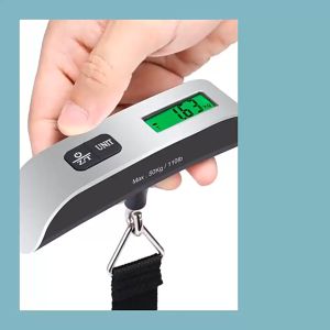 【iTravel】50KG/10g Portable Digital Luggage Scale Travel LCD Electronic Hanging Weight Scale Hanging Weight Scales Timbang Beg Penimbang Berat 50kg 行李秤电子称