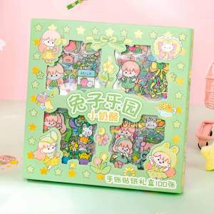 🇲🇾Ready Stock🇲🇾100pcs Cute Sticker Waterproof Diary Decoration Cute Pattern Die Cut Sticker DIY Decoration Sticker手帐贴纸 可爱卡通防水贴纸