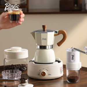 BINCOO Aluminum Coffee Kettle Household Italian Octagonal Moka Coffee Tea Pot Set Office Home Travel Outdoor Camping Tableware Equipment