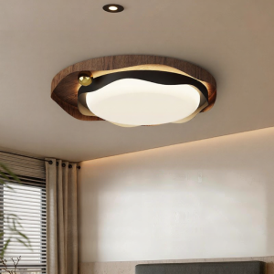 Changhong | Modern Vintage Walnut Bedroom Ceiling Light