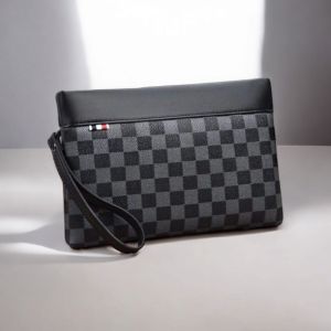 Clutch Pria Tas Tangan Dompet Jinjing Wanita Pria Dompet Serbaguna Dompet Hp Bahan Kulit PU Model Terbaru 2025 / Hitam / Salman Store