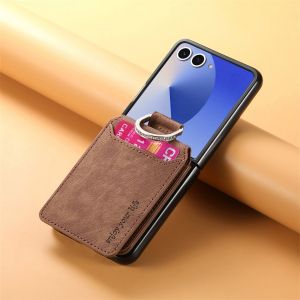 szhaiyu | Wallet Card Holder Leather Phone Case for Samsung Galaxy Z Flip 8 7 FE 6 5 4 3 Flip8 5G Ring Stand Protection Cover
