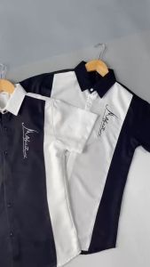 Áo sơ mi nam tay ngắn sọc caro in hoạ hoạ tiết vải lụa thoái mát co dãn tốt mẫu mới cao cấp DV-FASHION