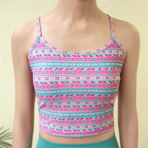 เสื้อกั๊กโยคะ MOULLAND ทรงเข้ารูป ระบายอากาศได้ดี ลายสี่เหลี่ยม สายเดี่ยว ชุดกีฬา ชุดโยคะ ชุดออกกำลังกาย ผ้าโพลีเอสเตอร์ สำหรับผู้หญิง