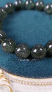 Vòng tay Thạch Anh Tóc Xanh VIP thiên nhiên size lớn 12 li Đại Phú Quý hợp phong thủy mệnh Hoả Mộc | Hoa Minh Gem