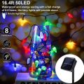 1pc 20/50 LED Christmas Strawberry Light Solar Powered Waterproof Fairy Lamp With 8 Light Modes For Xmas Tree Yard Party Decor. 