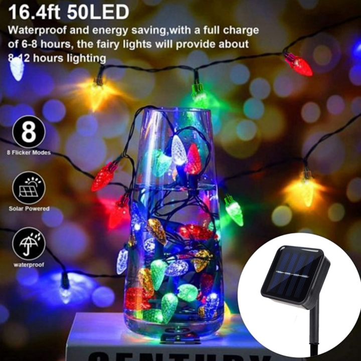 1pc%2020/50%20LED%20Christmas%20Strawberry%20Light%20Solar%20Powered%20Waterproof%20Fairy%20Lamp%20With%208%20Light%20Modes%20For%20Xmas%20Tree%20Yard%20Party%20Decor%20-%20Image%203