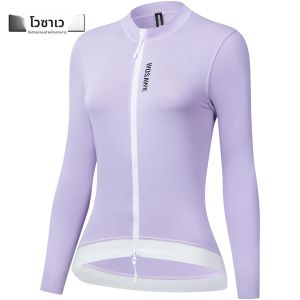 WOSAWE เสื้อเจอร์ซีย์นักปั่นแขนยาวฤดูร้อนฤดูใบไม้ผลิ SLIM FIT แขนยาวจักรยาน JERSEY ผู้หญิง Breathable ขี่จักรยาน Maillot