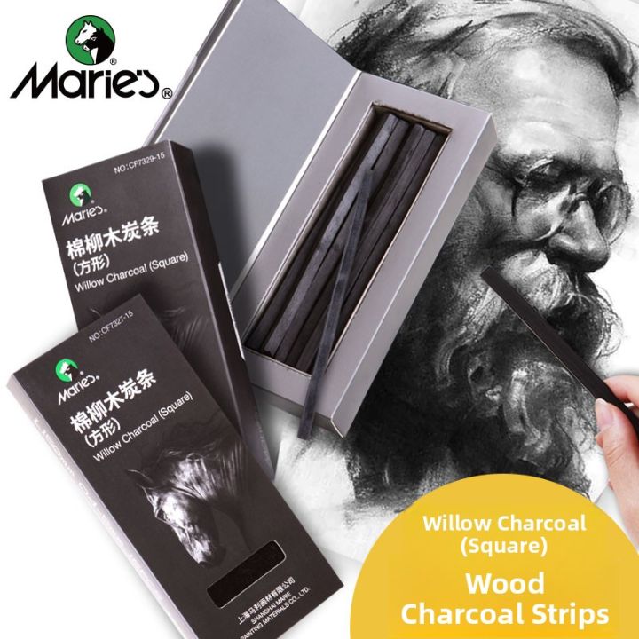 Marie’s | Eraser-friendly Square Charcoal Pencil For Drawing Sketching ...