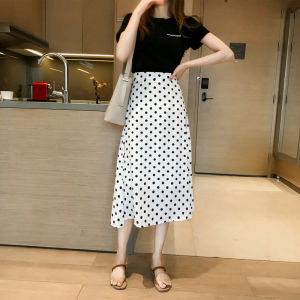 Red Wine Color Polka Dot Chiffon Halter Neck Mini Dress Womens Summer New High Waist Retro Style Slimming A-Line Skirt