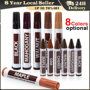 ❤️【Same Day Delivery】 【12PCS】Furniture Repair Wood Cabinet Floor Touch Up Markers Crayons Filler Sticks Paint Pen Wooden Damaged Scratch Repair Pens Furniture-Repair-Marker