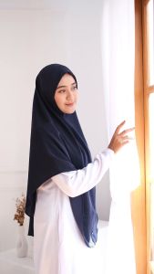 Audina Aisha Khimar Menutup Dagu Bahan Pleated Knit Premium Adem Dan Nyaman