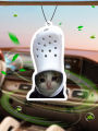 His Majesty His Majesty: Funny Cat Expression with Crocs Hat Non-Toxic Car Air Freshener (Sea Salt and Aloe Vera) Car Air Freshener, Injection Essential Oil | Continuously Exceeds 60 Days |   Car Vent Clip Scent Box Refill, Hanging, Ifra Safety Detecti.... 