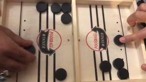 Bộ Cờ Búng Bàn Đấu Ice Hockey Bằng Gỗ - Chọn Size - Foosball Winner Sling Puck - Bắn Bi Gỗ Xuyên Lỗ Chính Hãng dododios