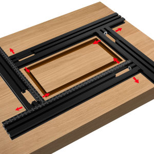 Có Thể Điều Chỉnh Khắc Hướng Dẫn Đường Sắt Giá Đỡ Gỗ DIY Cắt Tỉa Máy Xay Rãnh Bộ Dụng Cụ Phụ Trợ - 400/500 Mm