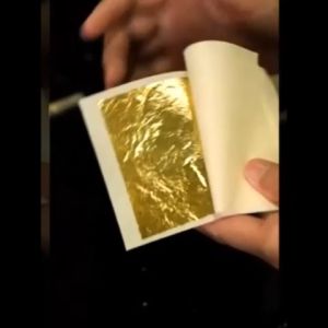 แผ่นทองฟอยล์ ทองแผ่น TAIWAN 8x8.5 ซม. 100 แผ่น แผ่นทอง ทองคำเปลว ทองเปลว ทองเค ทองวิทยาศาสตร์