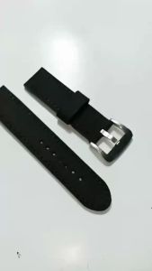 Tali Jam Kulit Sapi Asli Crazy Horse Custom Grafir Logo Warna Hitam TJ11323 Garansi 1 Tahun