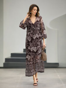 COCOBELLA | Resort Style Floral Chiffon Dress Long Maxi