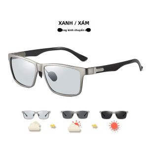 LIOUMO Chất Lượng Hàng Đầu Photochromic Kính Mát Dành Cho Nam Nữ Khung Sợi Carbon Kính Vuông UV400 Lentes De Sol Hombre