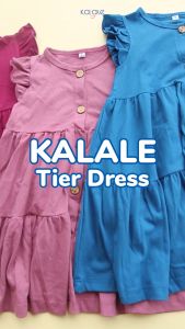 Kalale - Tier Dress Gaun Ruffle Basic Anak Perempuan Usia 1-3 Tahun