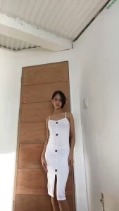 CLOTHINGHUB CREAM TINA DRESS