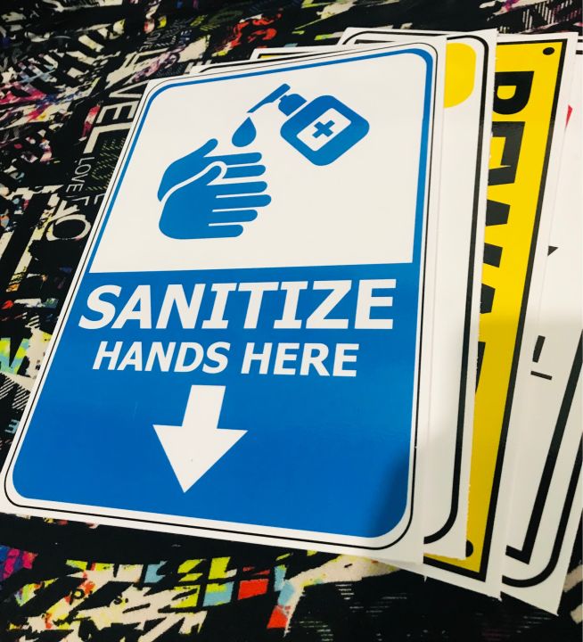 Sanitize Hands Here Signage Lazada Ph 6201